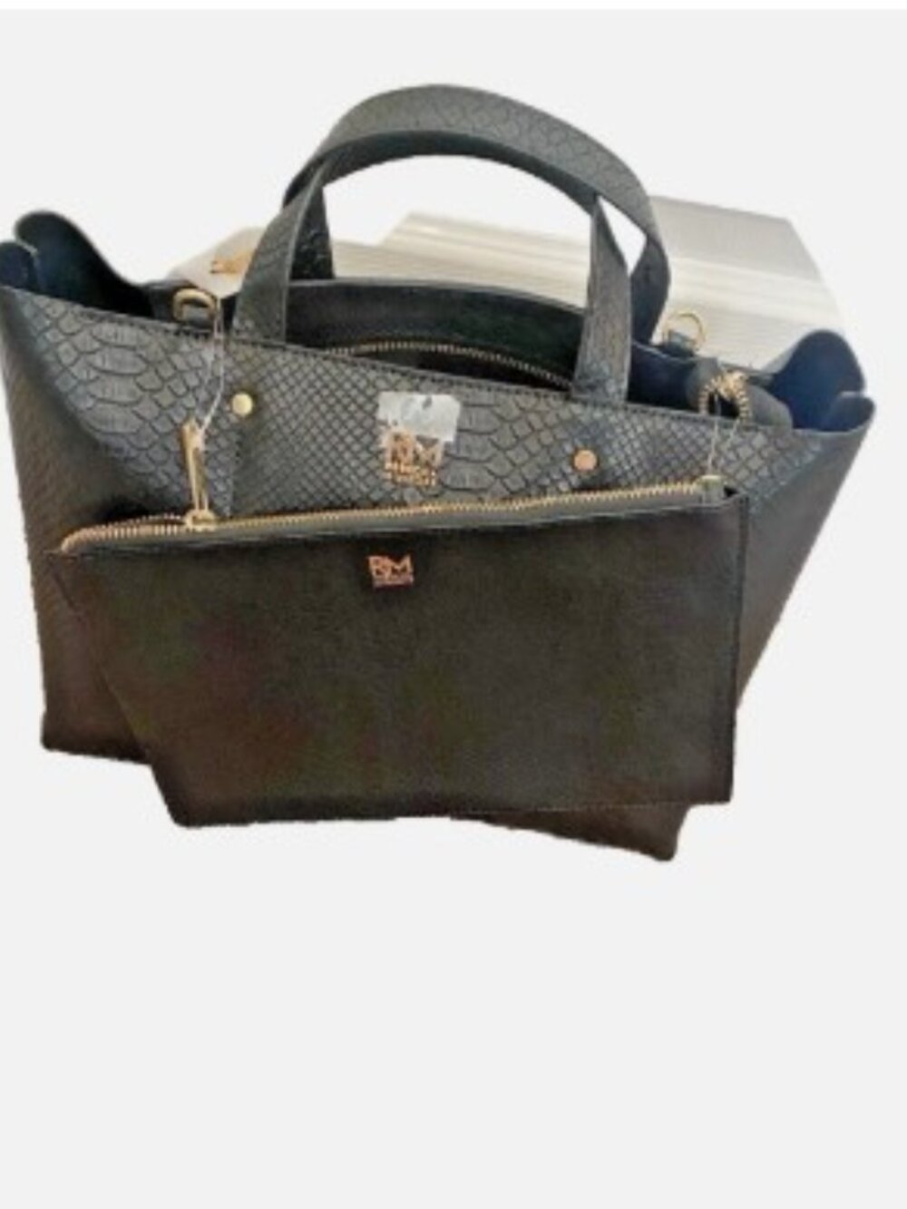 NWT RM REBECCA MINKOFF Madison Black Tote Crossbody Handbag & Pouch